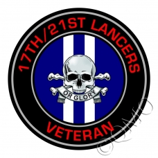 17th/21st Lancers Veterans Sticker